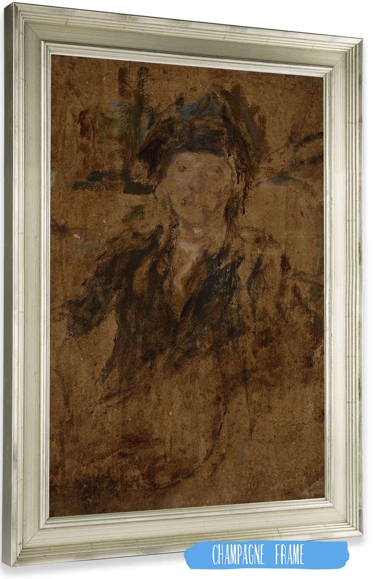 Sketch Portrait Of A Woman In A Hat by Olga Boznanska Posters, Prints, & Visual Artwork