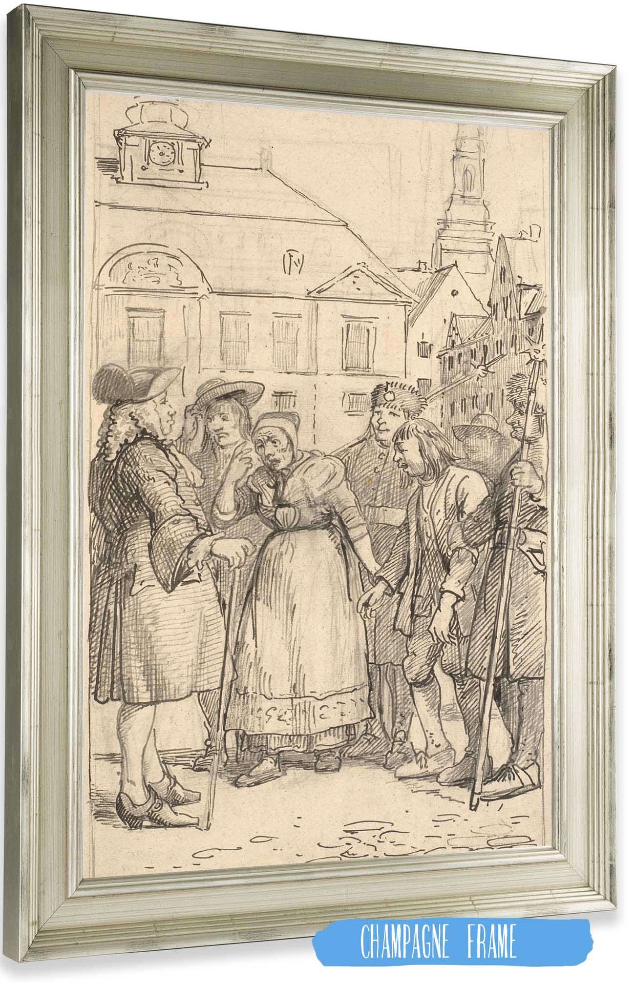 Slutningsscenen Af Den Pantsatte Bondedreng by Wilhelm Marstrand Posters, Prints, & Visual Artwork
