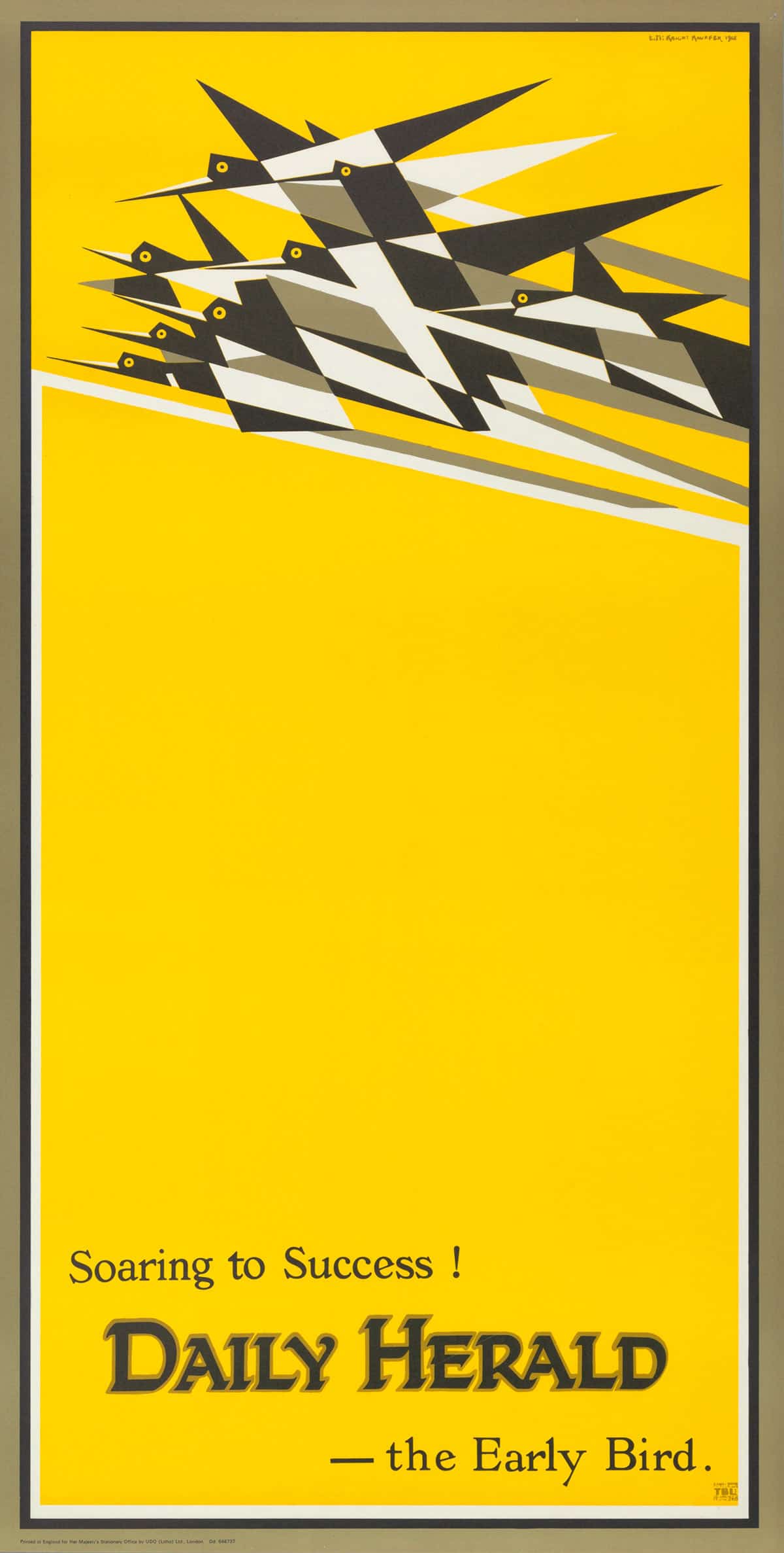 Soaring To Success The Early Bird by Edward Mcknight Kauffer Posters, Prints, & Visual Artwork