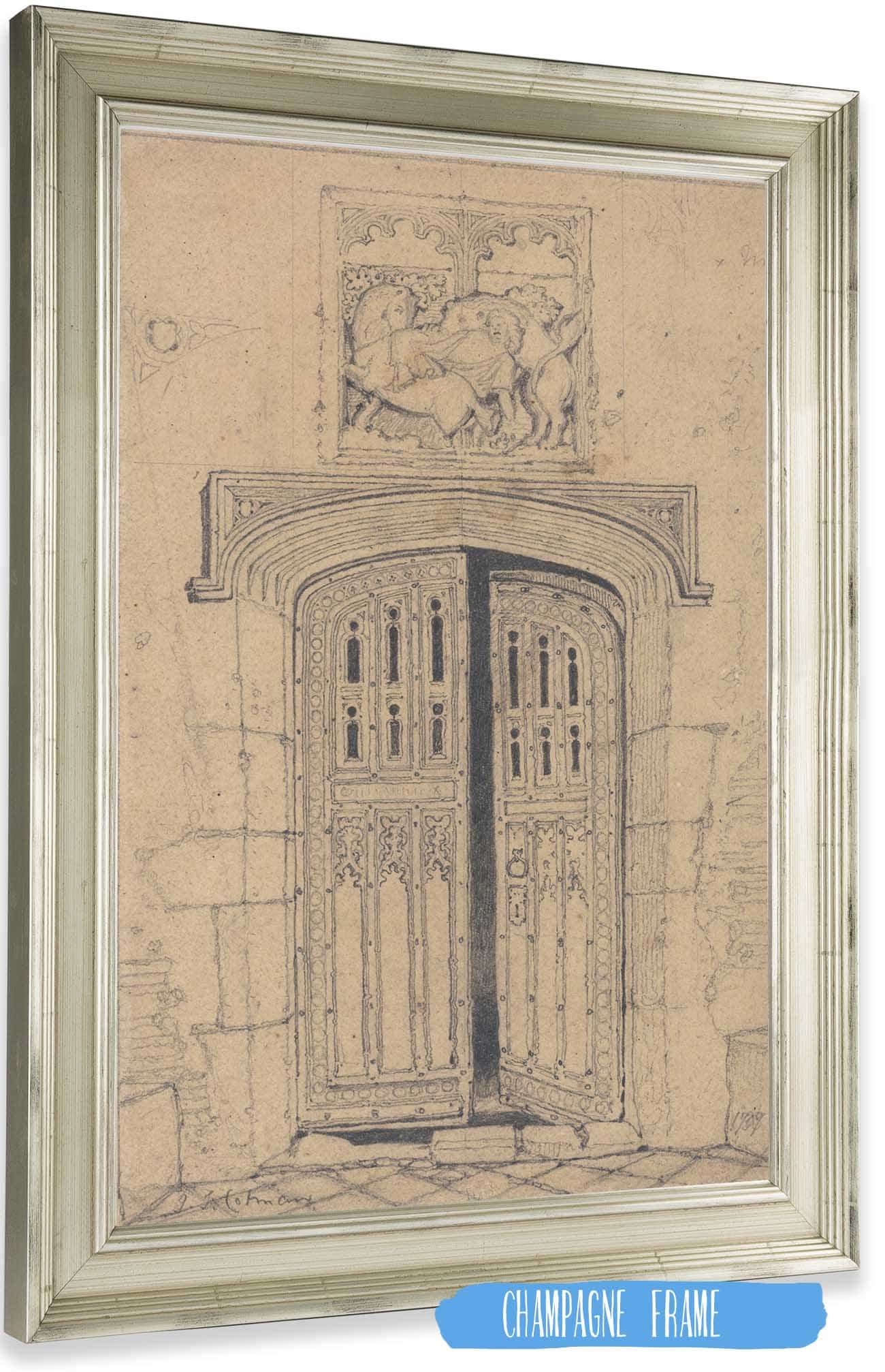 South Door Arminghall Hall Norfolk by John Sell Cotman Posters, Prints, & Visual Artwork