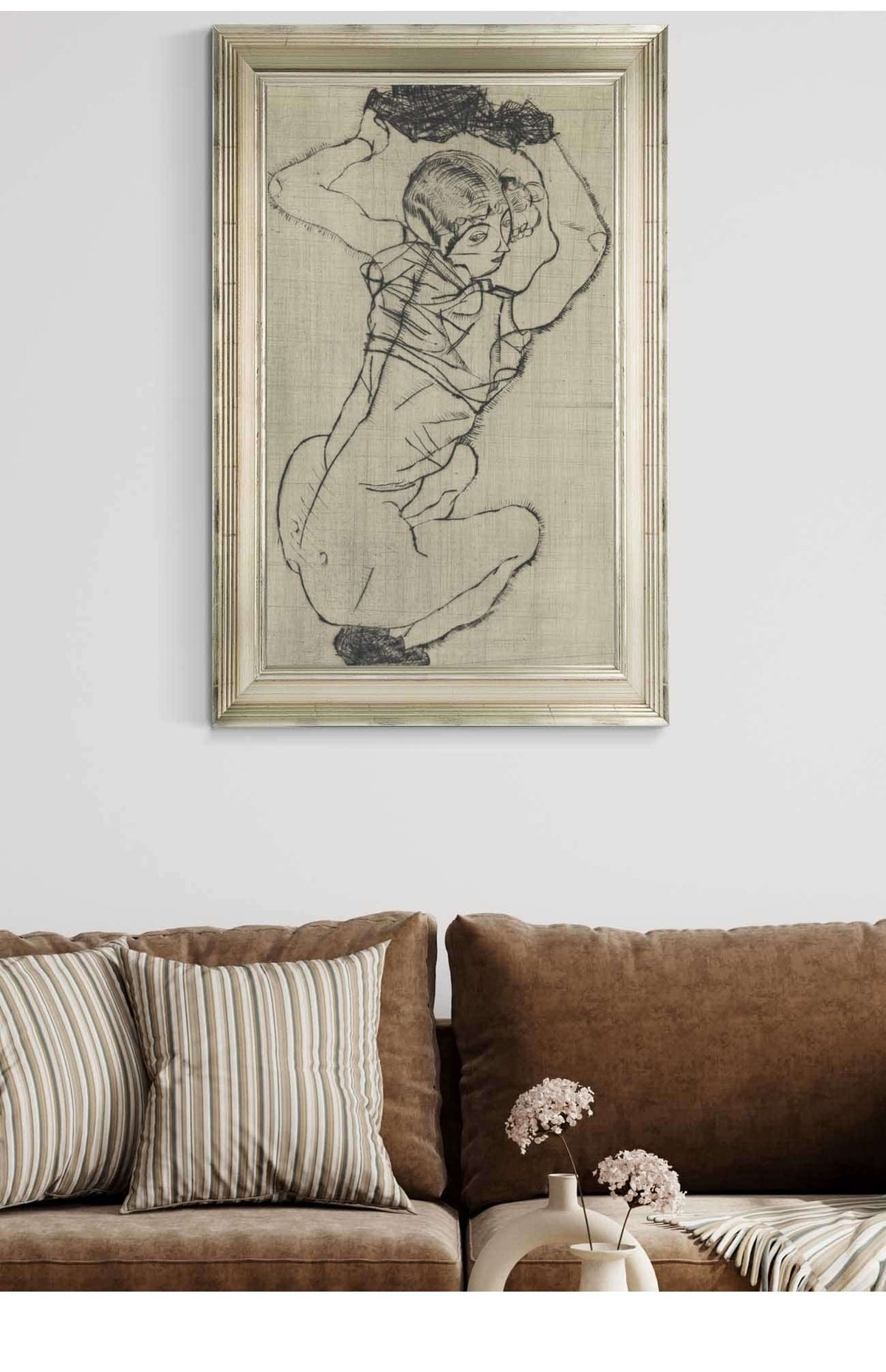 Squatting Woman by Egon Schiele Posters, Prints, & Visual Artwork
