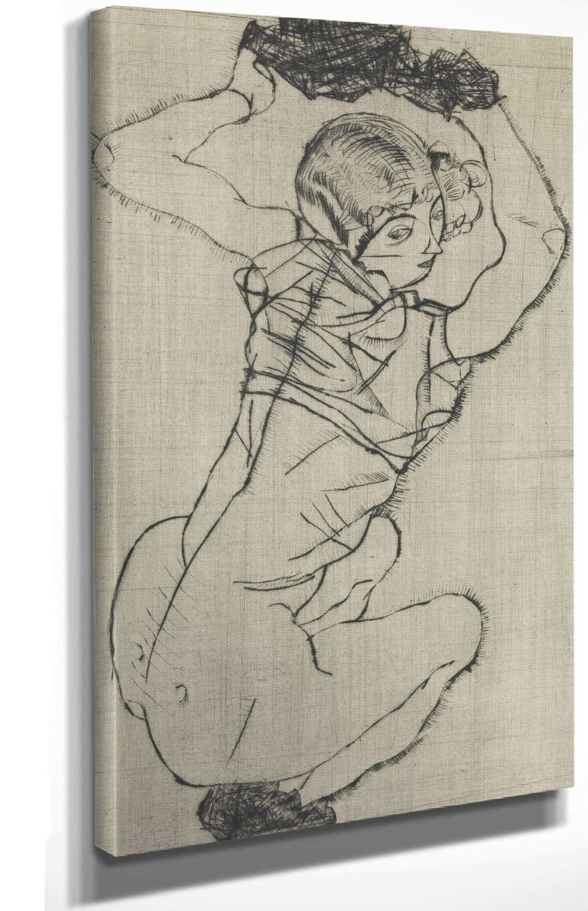 Squatting Woman by Egon Schiele Posters, Prints, & Visual Artwork