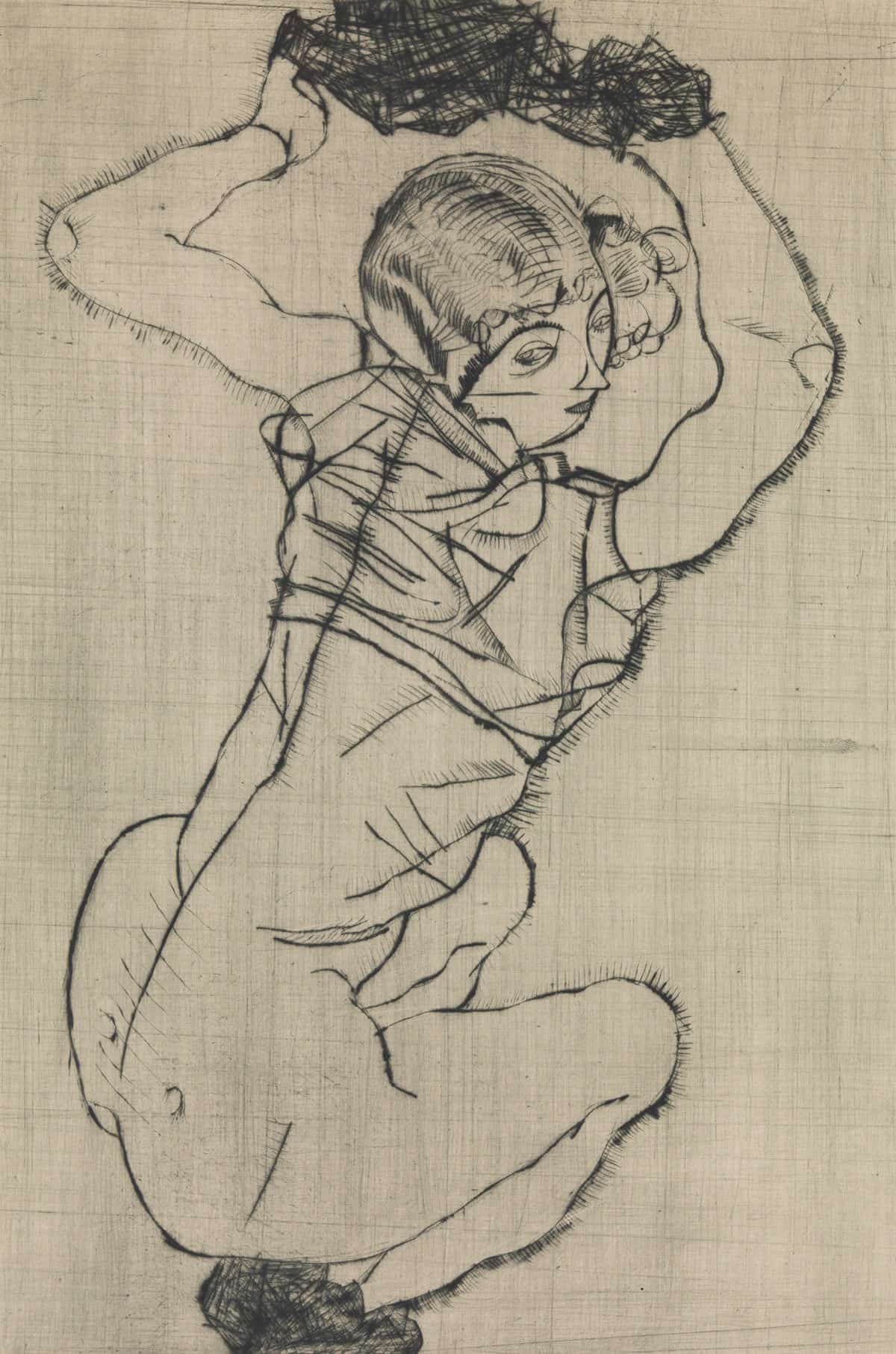 Squatting Woman by Egon Schiele Posters, Prints, & Visual Artwork