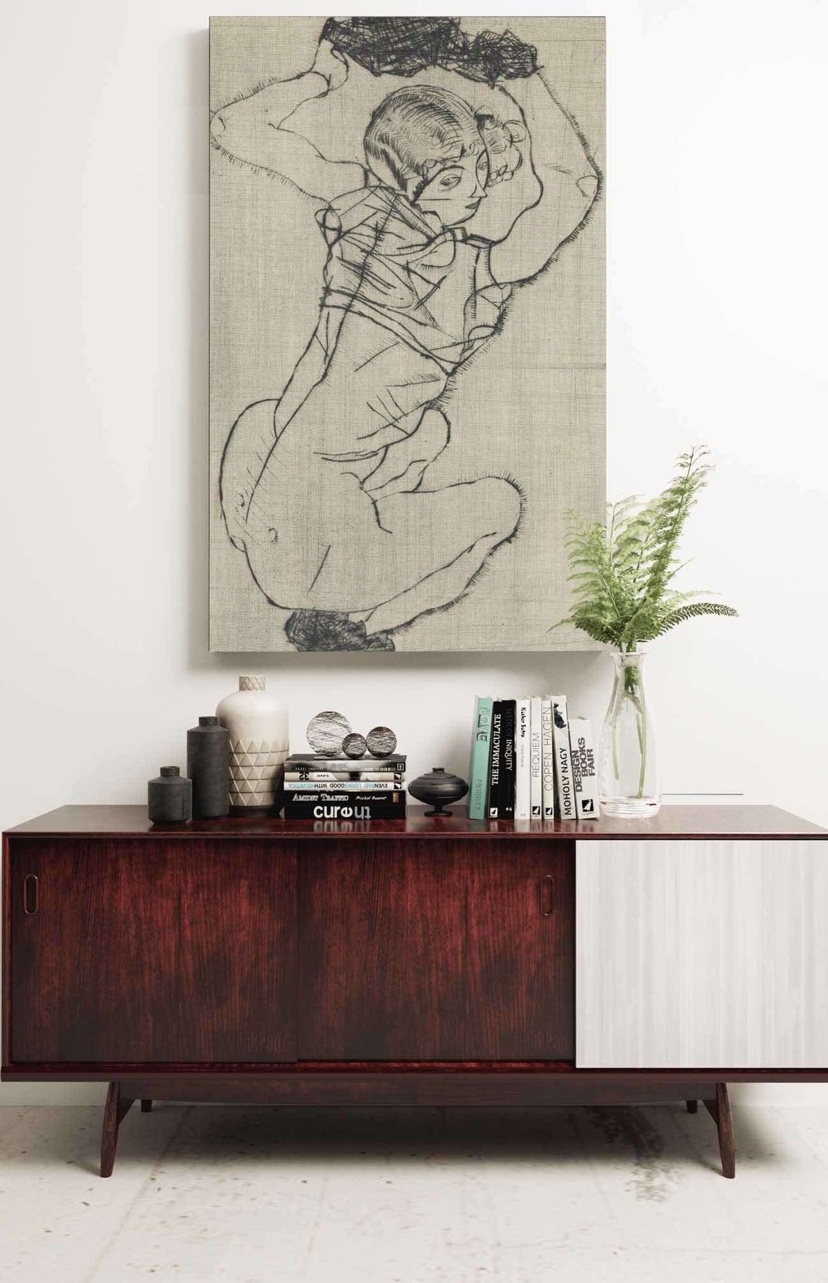 Squatting Woman by Egon Schiele Posters, Prints, & Visual Artwork