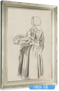 Staand Huizer Meisje Met Fruitmand by Richard Nicolaus Roland Holst Posters, Prints, & Visual Artwork