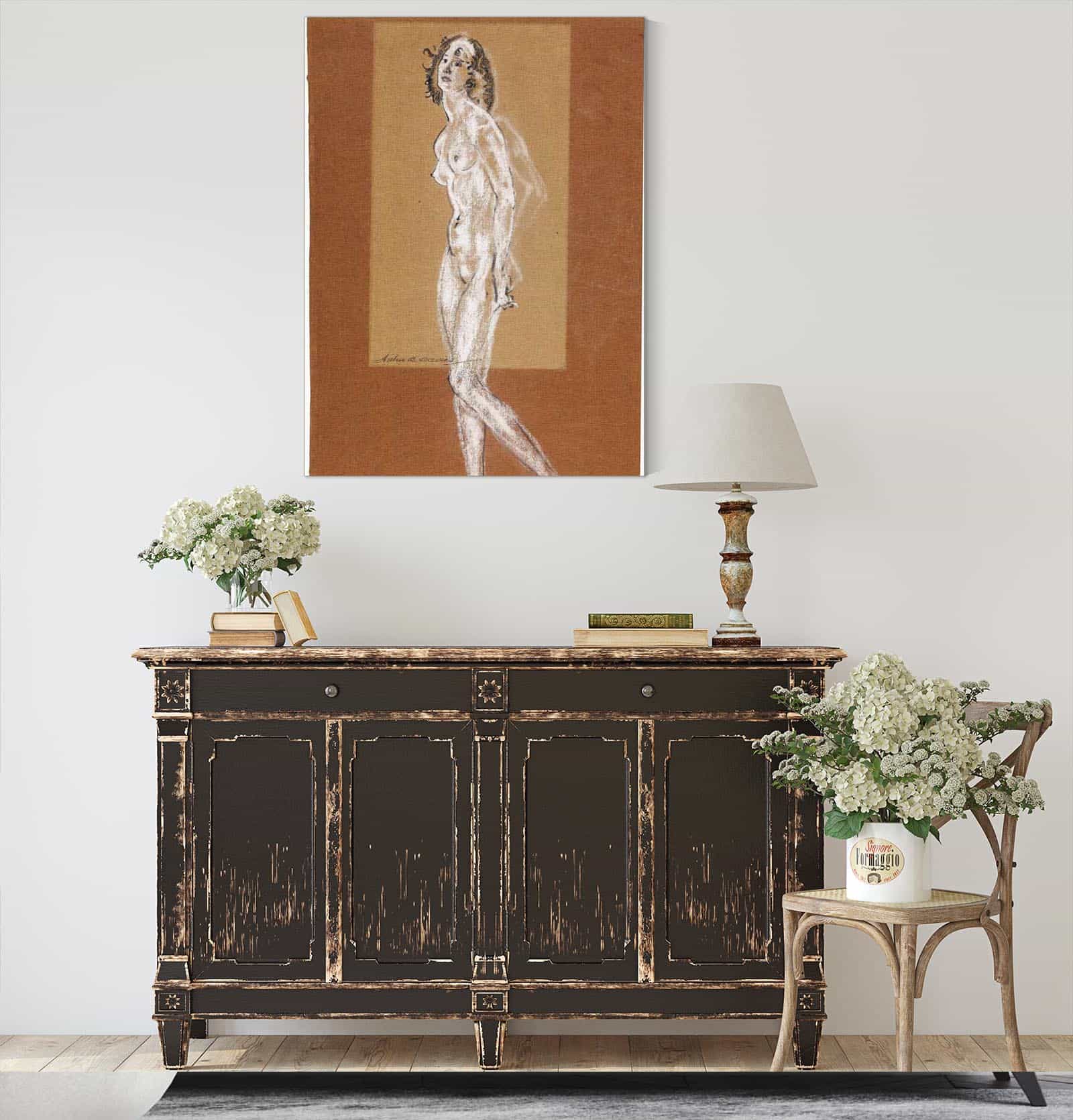 Standing Female Nude   by Arthur Bowen Davies Posters, Prints, & Visual Artwork