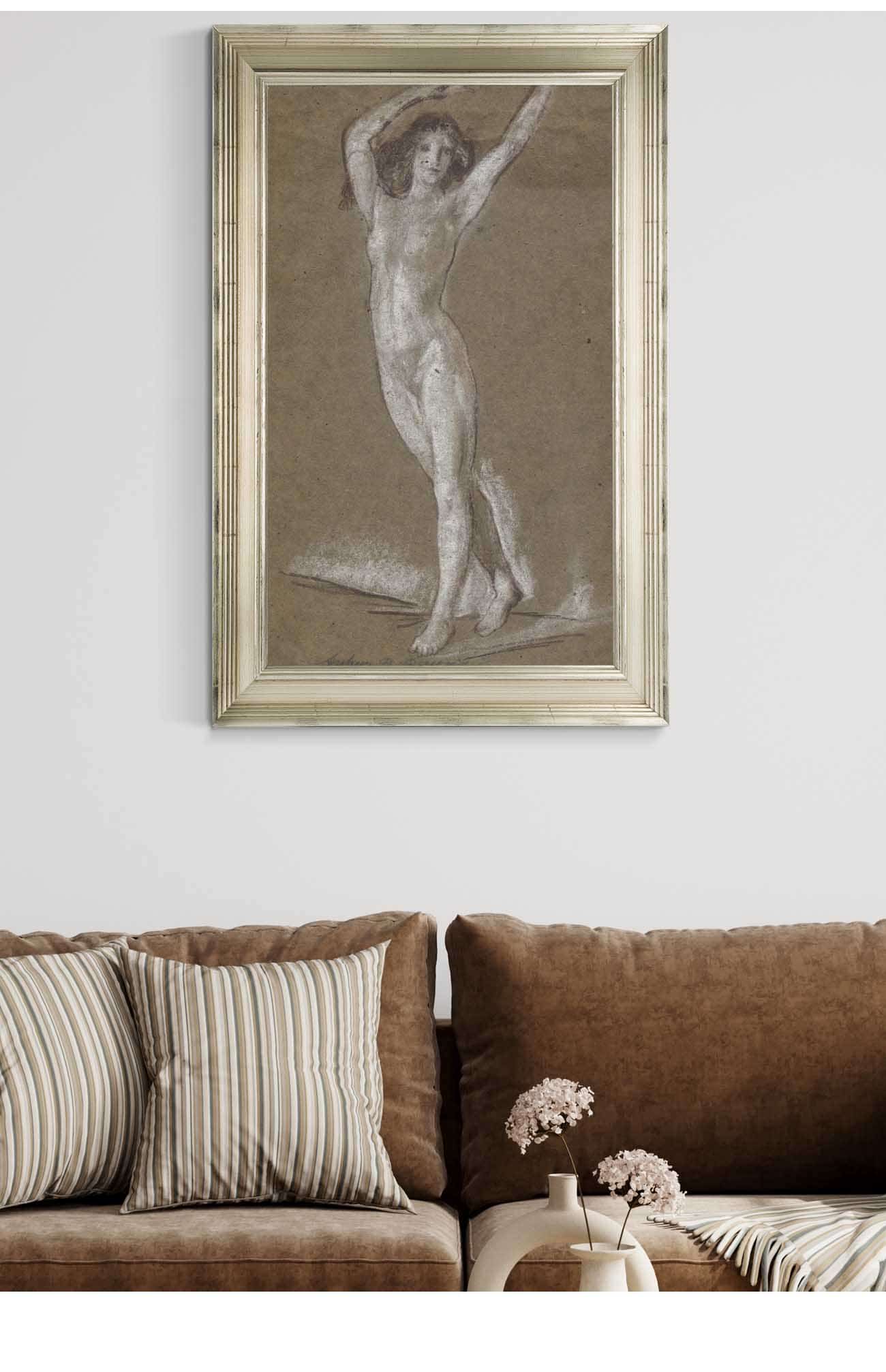 Standing Female Nude   by Arthur Bowen Davies Posters, Prints, & Visual Artwork