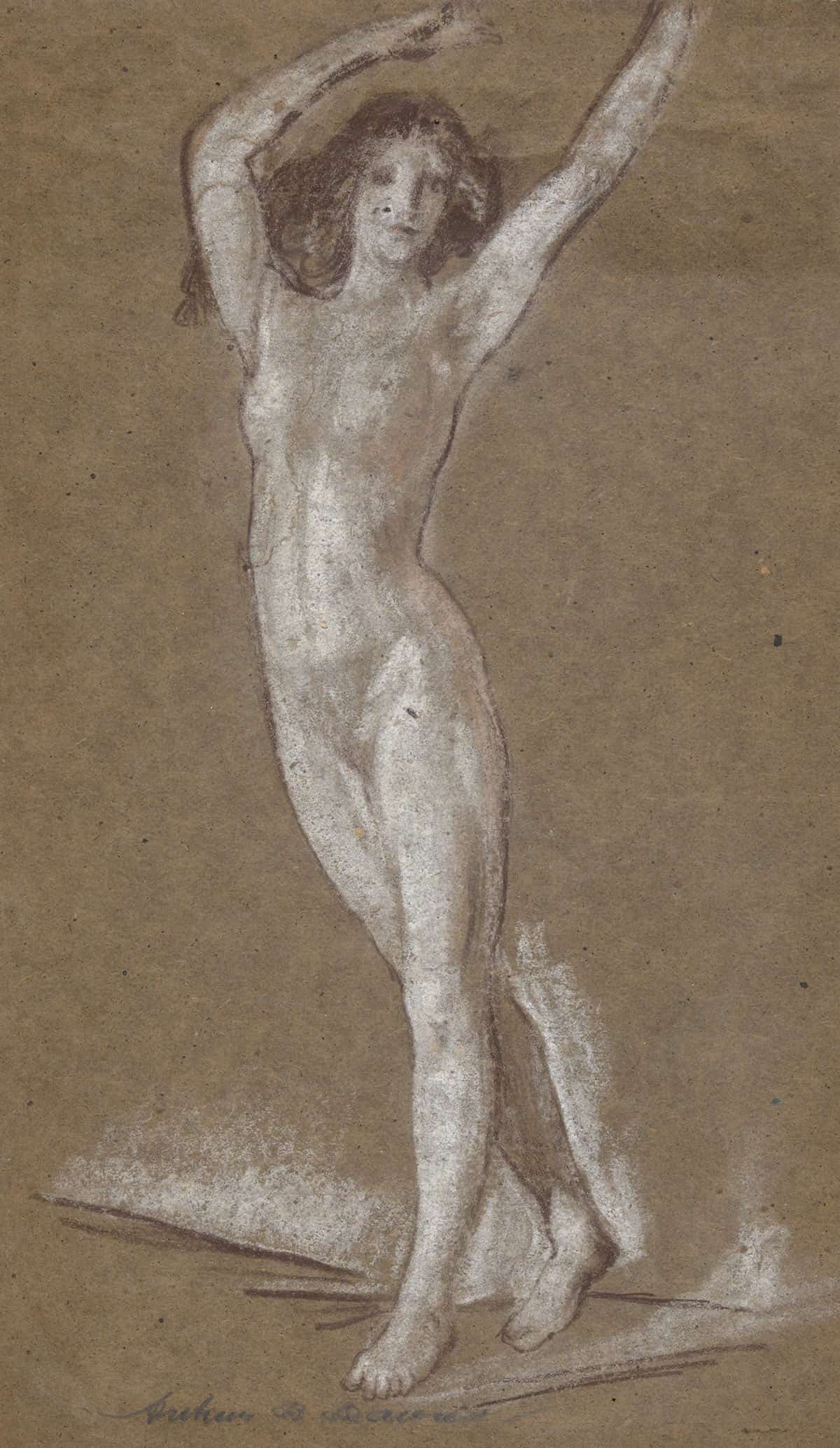 Standing Female Nude   by Arthur Bowen Davies Posters, Prints, & Visual Artwork