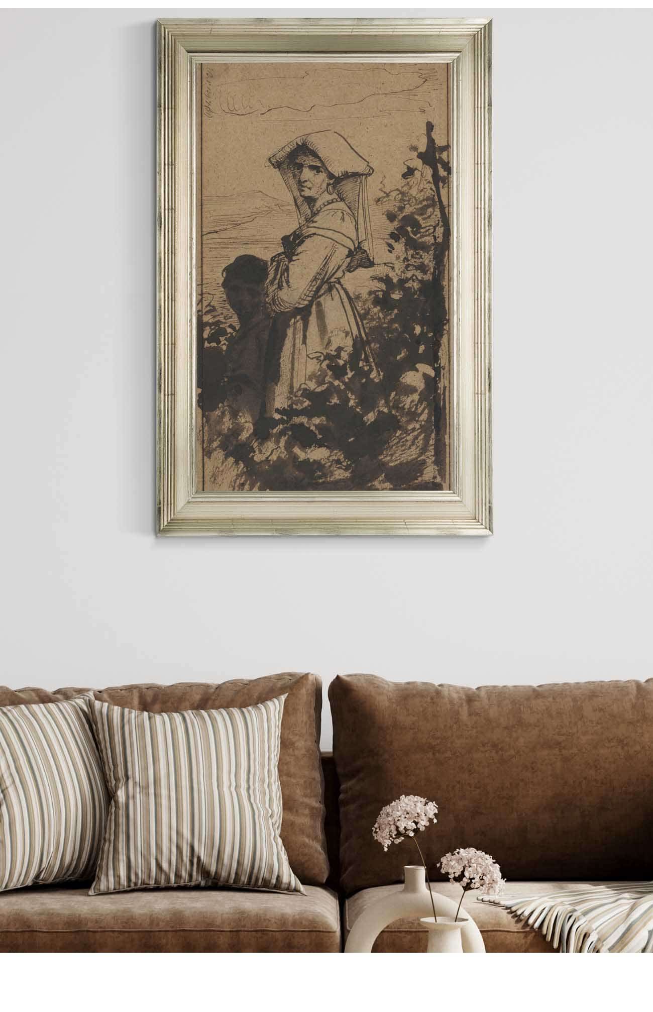 Standing Woman And Child Nd Half S by Carl Bloch Posters, Prints, & Visual Artwork