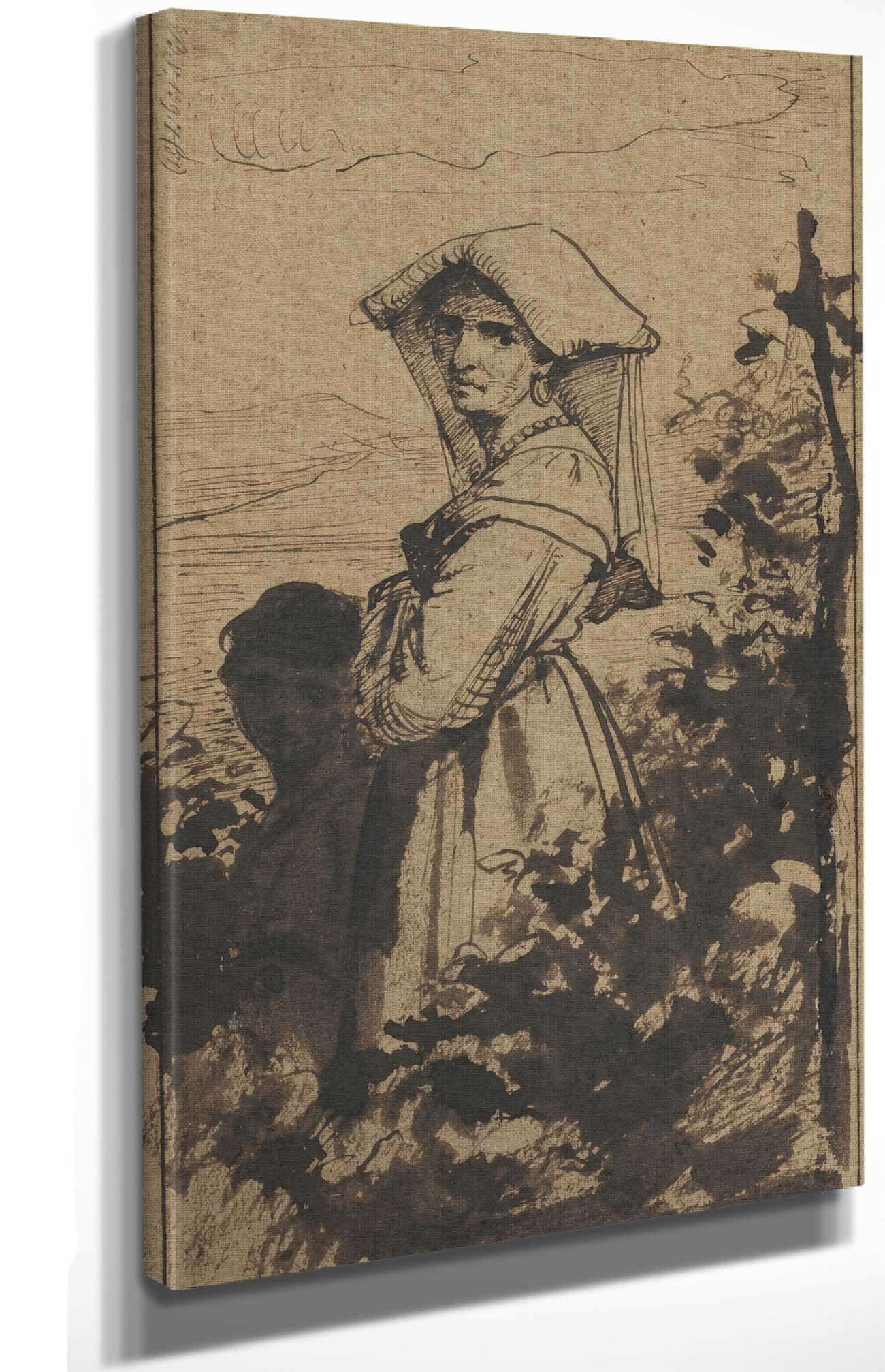 Standing Woman And Child Nd Half S by Carl Bloch Posters, Prints, & Visual Artwork