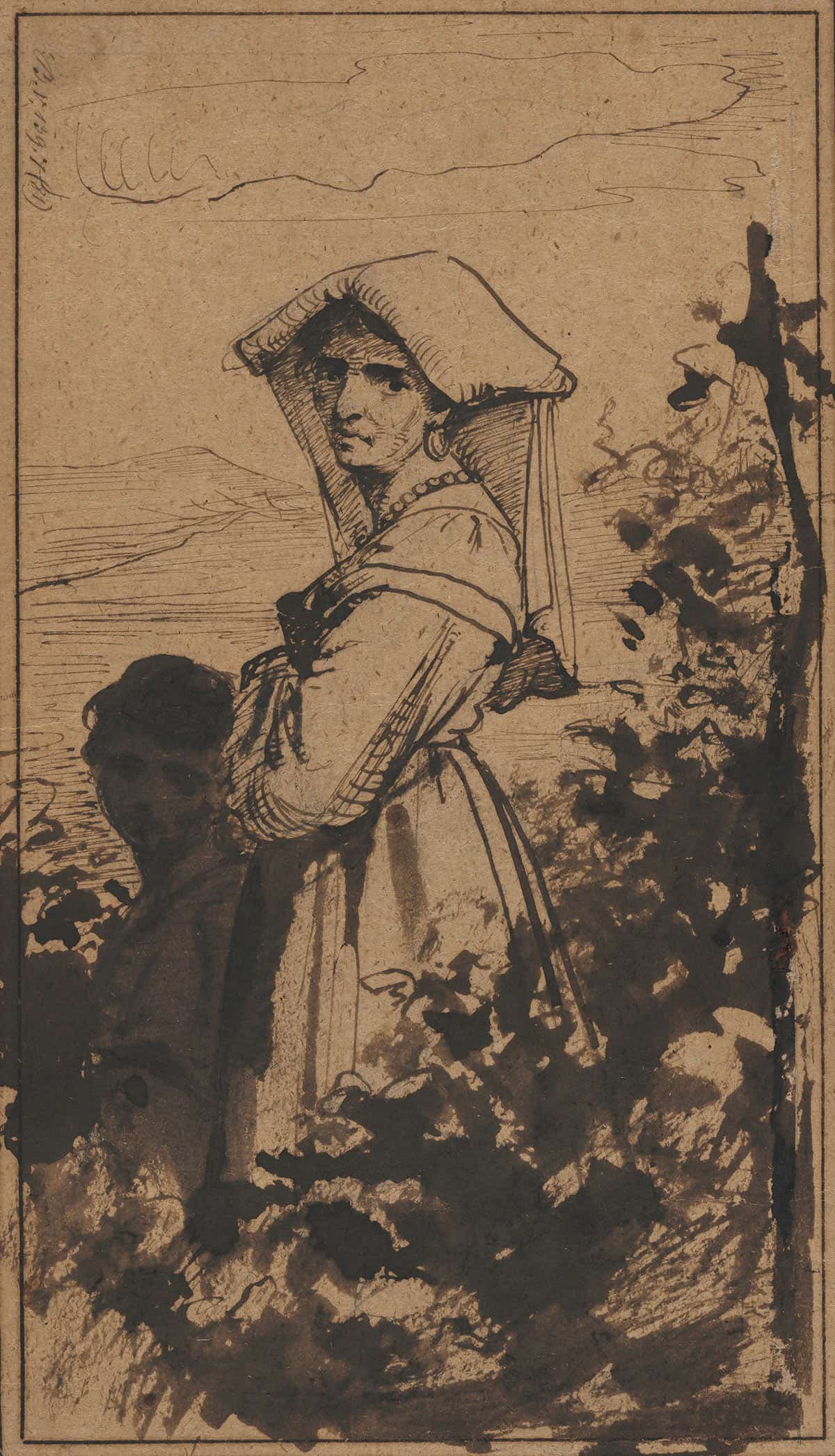 Standing Woman And Child Nd Half S by Carl Bloch Posters, Prints, & Visual Artwork