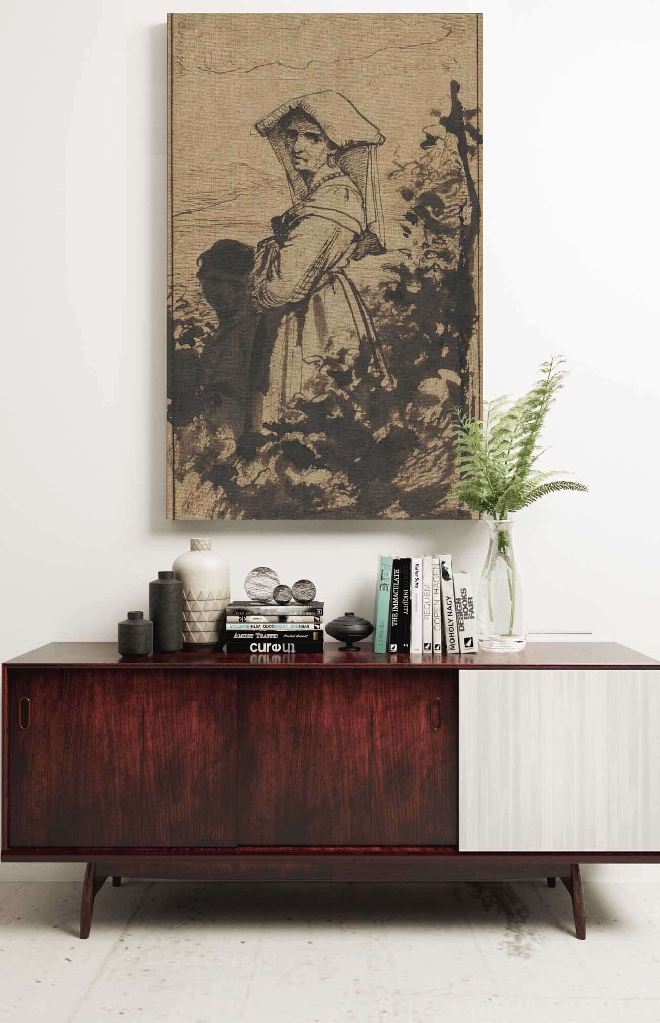 Standing Woman And Child Nd Half S by Carl Bloch Posters, Prints, & Visual Artwork