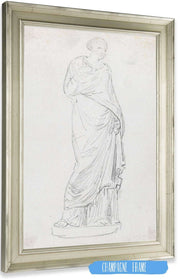 Statue Of A Female In A Toga Probably C by Hubert Robert Posters, Prints, & Visual Artwork