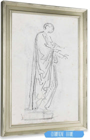Statue Of A Roman Woman Female Deity Seen From The Side Verso Probably C by Hubert Robert Posters, Prints, & Visual Artwork