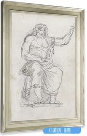 Statue Of Jupiter Seated Recto by Hubert Robert Posters, Prints, & Visual Artwork