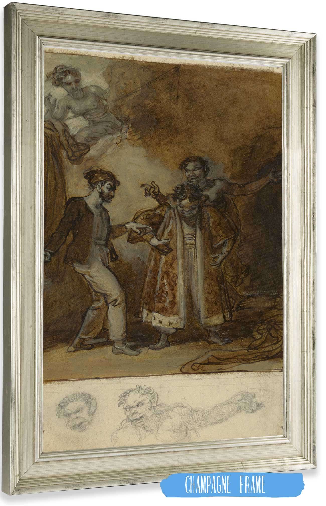 Stephano Trinculo And Caliban With Prosperos Magic Wardrobe by Robert Smirke Posters, Prints, & Visual Artwork