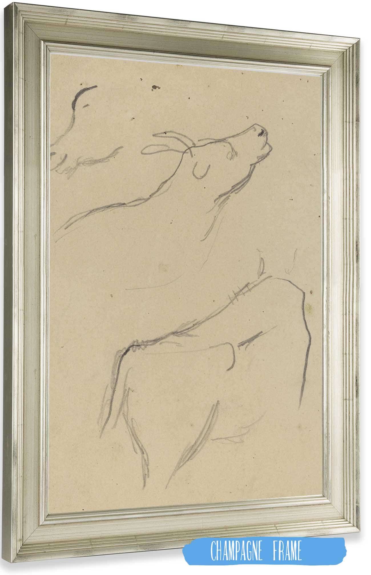 Studies Of A Cow Verso by Paul Gauguin Posters, Prints, & Visual Artwork