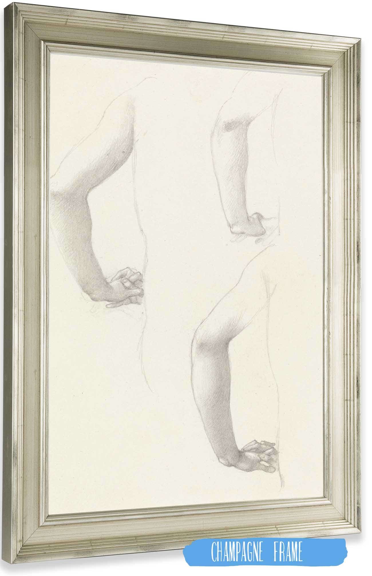 Studies Of An Arm And Hands by Sir Edward Coley Burne Jones Posters, Prints, & Visual Artwork