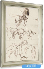 Studies Of Horses Men And Carriages by John Linnell Posters, Prints, & Visual Artwork
