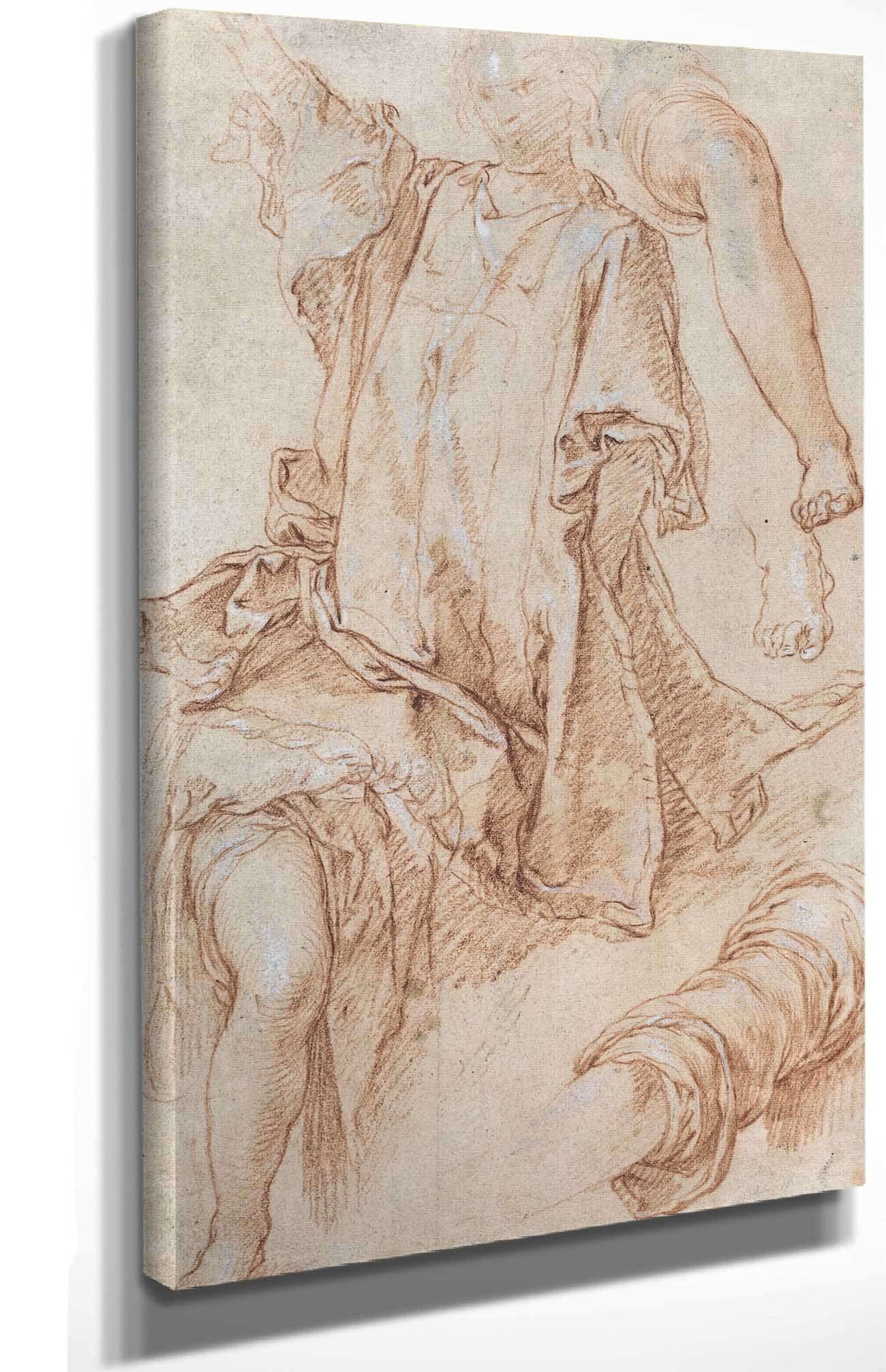 Studies Of Legs And Drapery Recto by Abraham Bloemaert Posters, Prints, & Visual Artwork