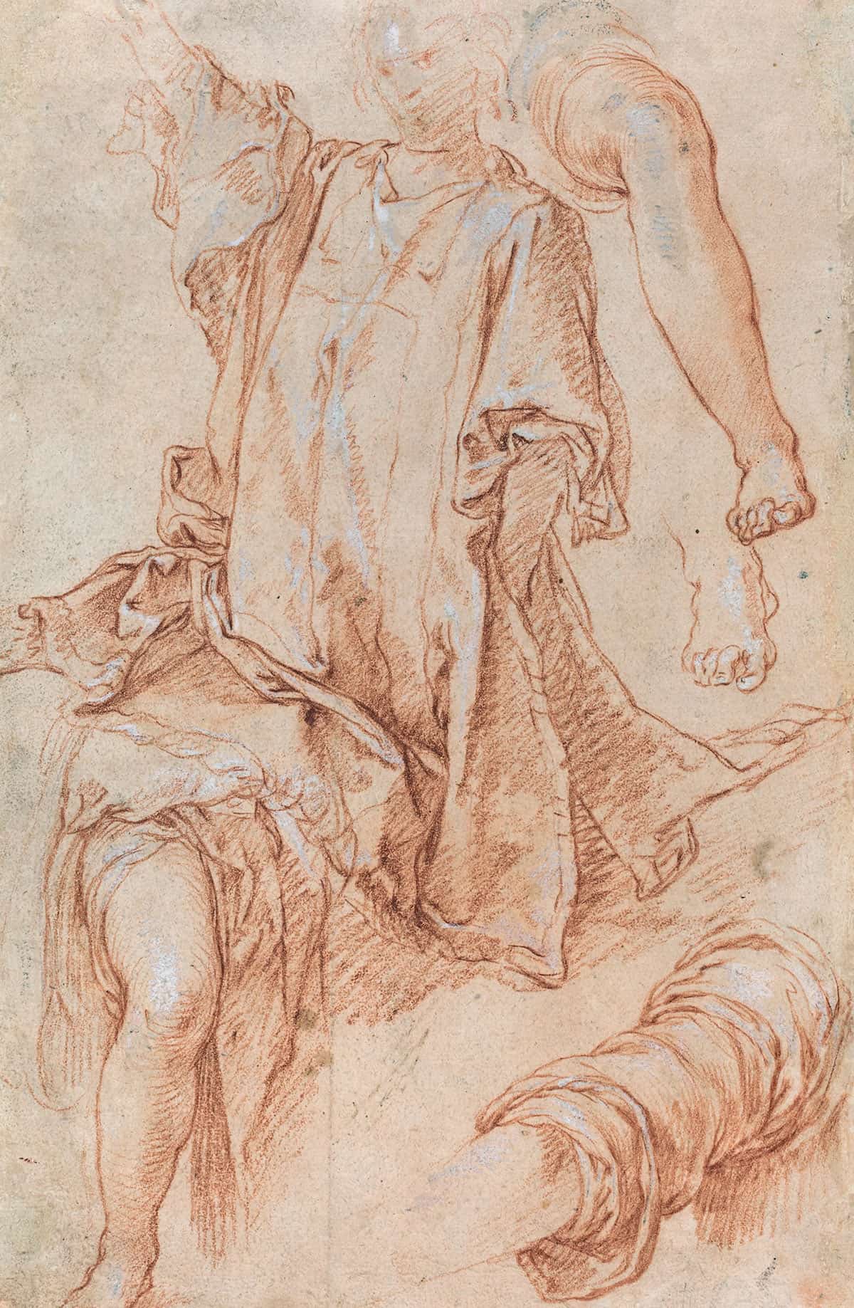 Studies Of Legs And Drapery Recto by Abraham Bloemaert Posters, Prints, & Visual Artwork