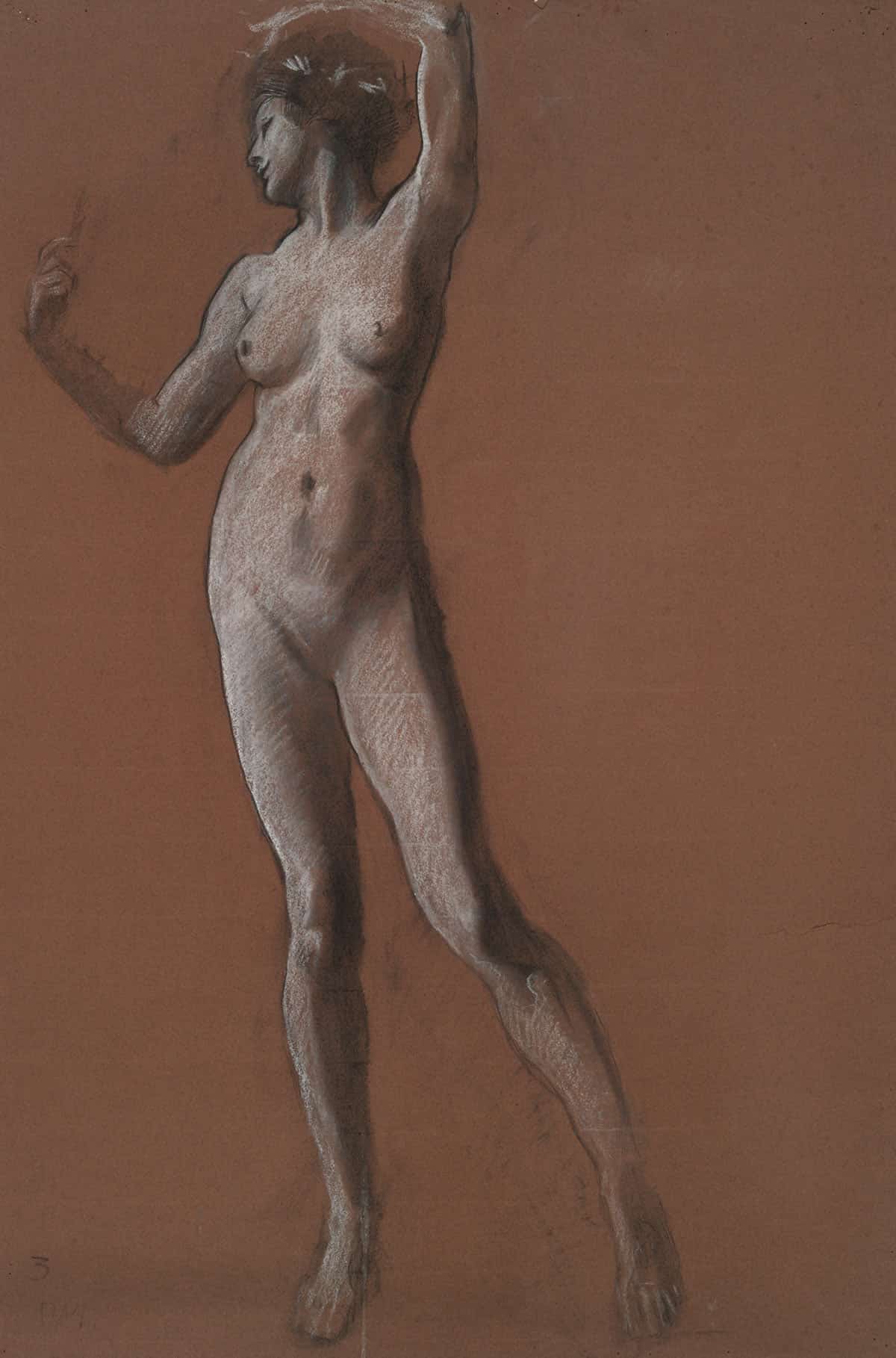 Study For Figure Of Pm For The Hours Ceiling At The State Capitol Building In Harrisburg Pennsylvania by Edwin Austin Abbey Posters, Prints, & Visual Artwork