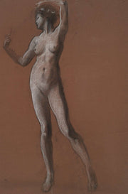Study For Figure Of Pm For The Hours Ceiling At The State Capitol Building In Harrisburg Pennsylvania by Edwin Austin Abbey Posters, Prints, & Visual Artwork