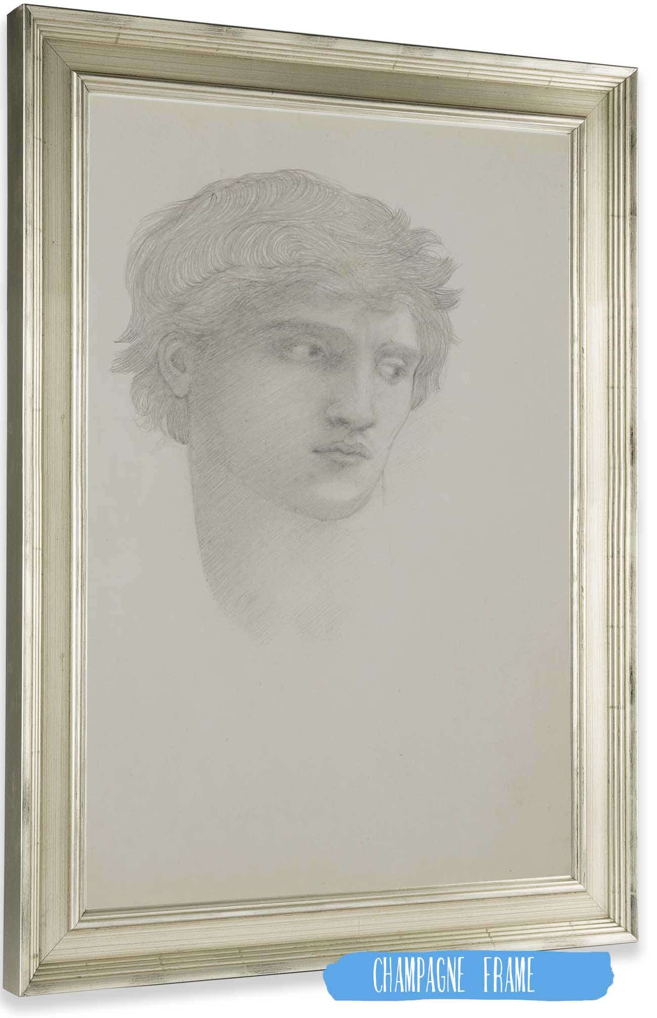 Study For Head Of Perseus In The Rock Of Doom by Sir Edward Coley Burne Jones Posters, Prints, & Visual Artwork