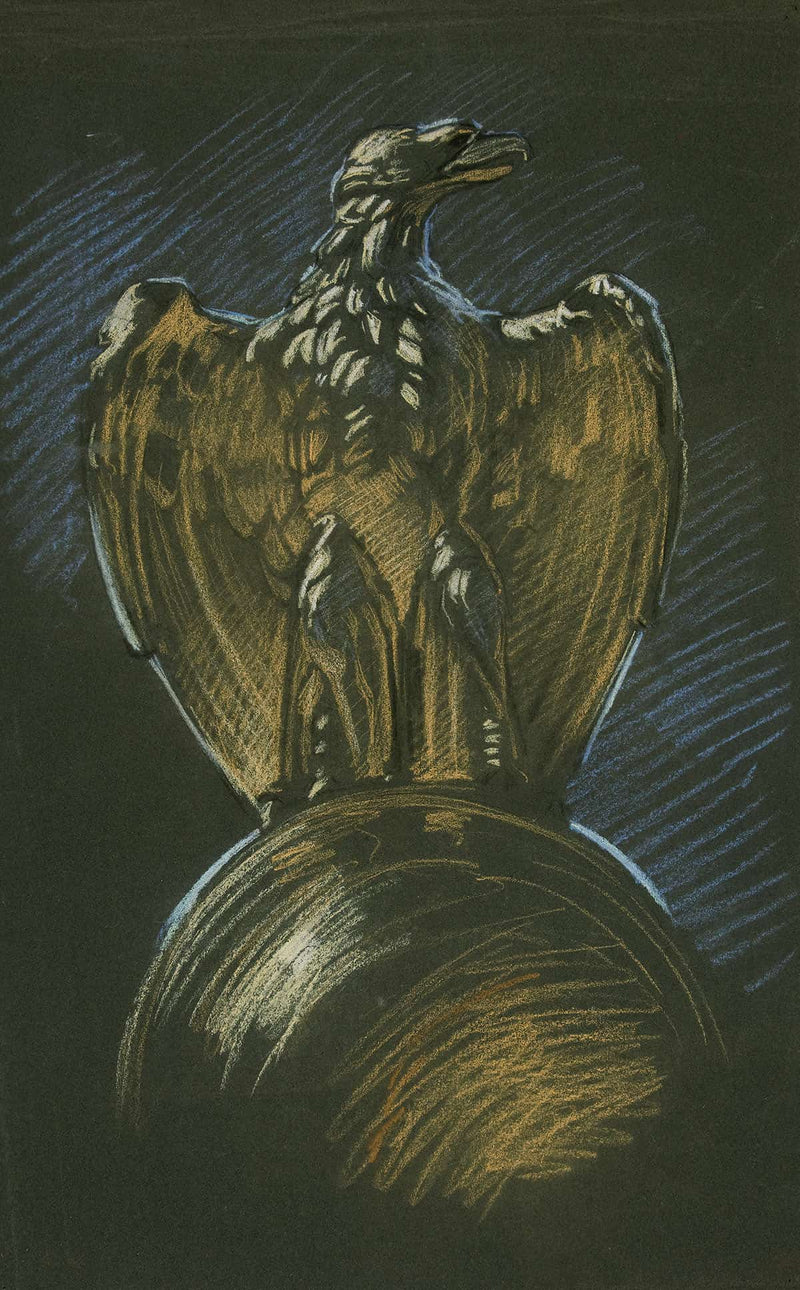 Study For The Eagle Column Decoration In Apotheosis Of Pennsylvania Mural At The State Capitol Building In Harrisburg Pennsylvania by Edwin Austin Abbey Posters, Prints, & Visual Artwork