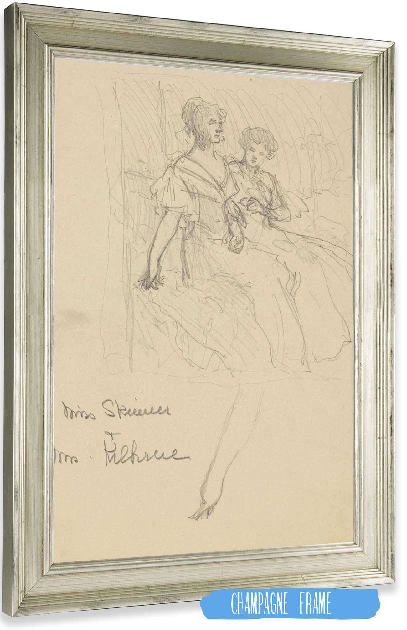 Study For The Skinner Sisters by John White Alexander Posters, Prints, & Visual Artwork