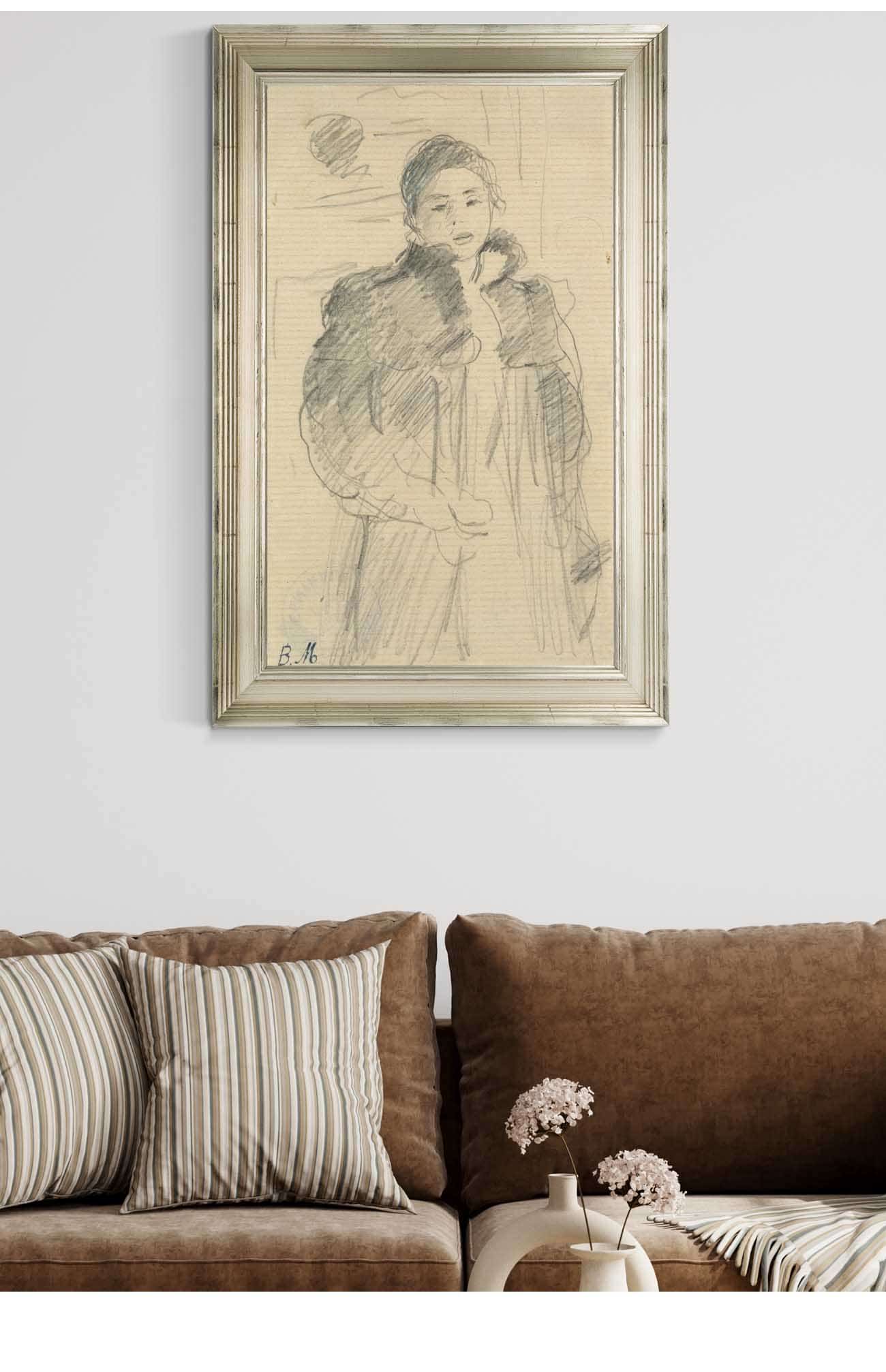 Study For Young Girl In A Green Coat by Berthe Morisot Posters, Prints, & Visual Artwork