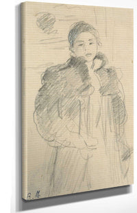 Study For Young Girl In A Green Coat by Berthe Morisot Posters, Prints, & Visual Artwork