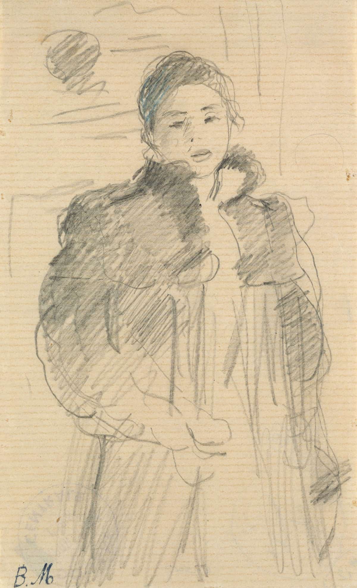 Study For Young Girl In A Green Coat by Berthe Morisot Posters, Prints, & Visual Artwork