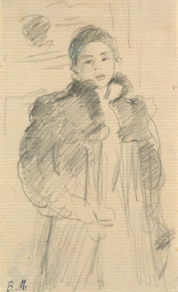 Study For Young Girl In A Green Coat by Berthe Morisot Posters, Prints, & Visual Artwork