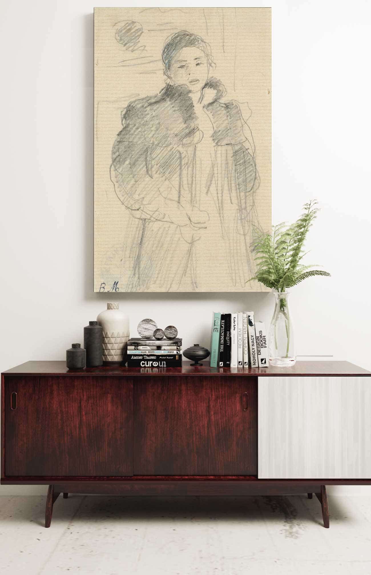 Study For Young Girl In A Green Coat by Berthe Morisot Posters, Prints, & Visual Artwork