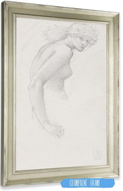 Study Of A Female Figure by Sir Edward Coley Burne Jones Posters, Prints, & Visual Artwork