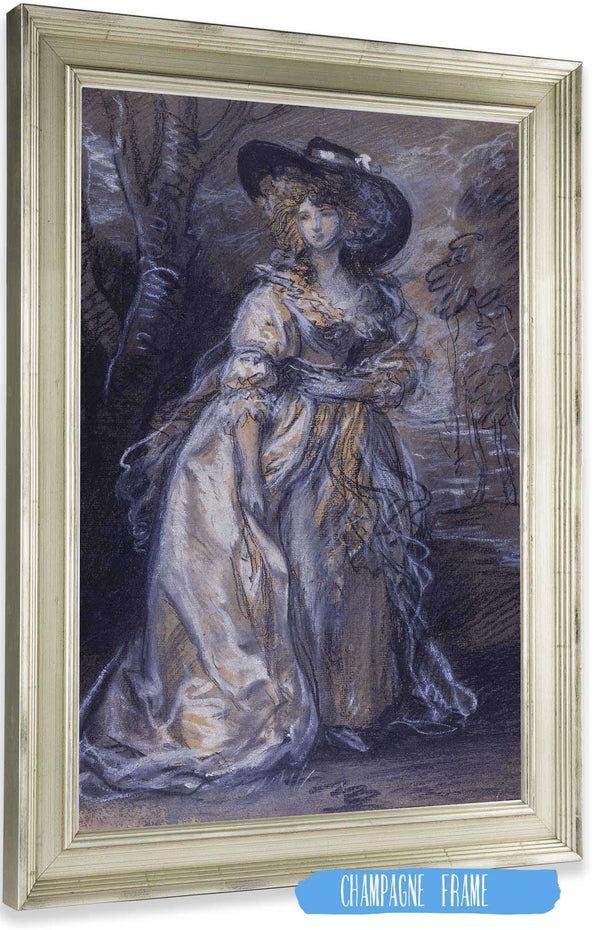 Study Of A Lady by Thomas Gainsborough Posters, Prints, & Visual Artwork