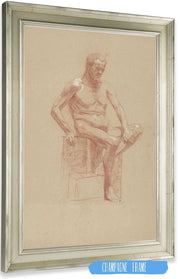 Study Of A Sitting Male Nude by Jozef Hanula Posters, Prints, & Visual Artwork