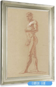 Study Of A Standing Male Nude  by Jozef Hanula Posters, Prints, & Visual Artwork
