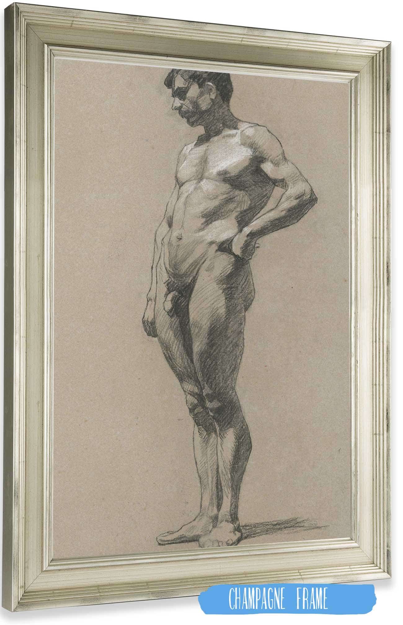 Study Of A Standing Man by Jozef Hanula Posters, Prints, & Visual Artwork