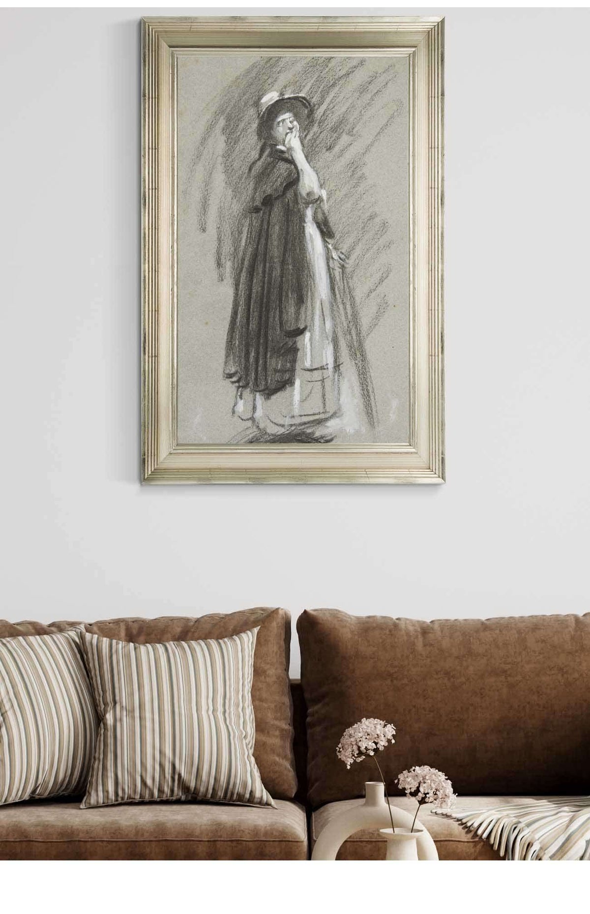Study Of A Woman In Cloak And Hat by Edwin Austin Abbey Posters, Prints, & Visual Artwork