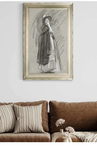 Study Of A Woman In Cloak And Hat by Edwin Austin Abbey Posters, Prints, & Visual Artwork