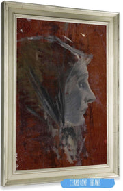 Study Of Female Head From Profile   by Ladislav Mednyanszky Posters, Prints, & Visual Artwork
