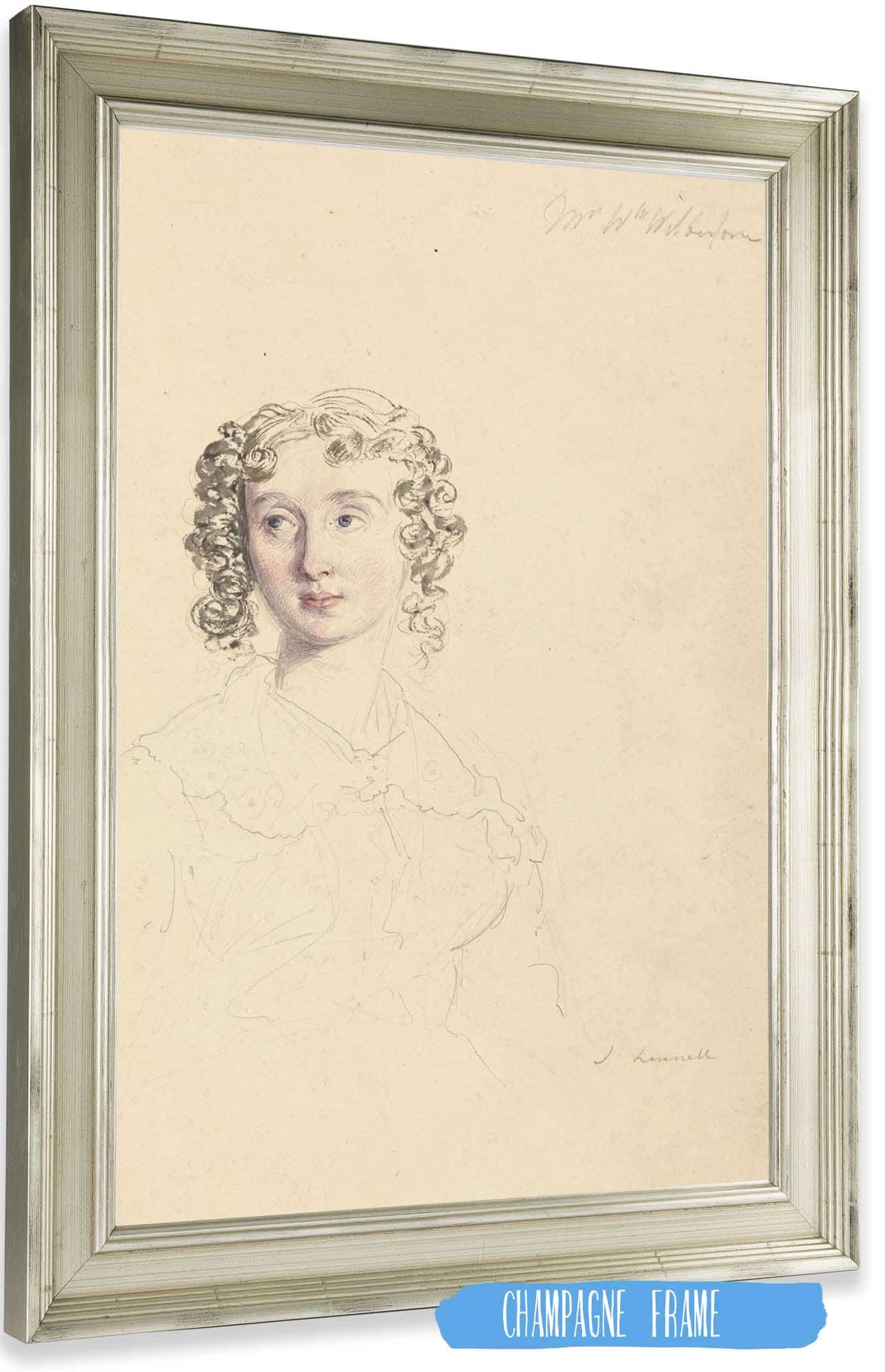 Study Of Mrs William Wilberforce by John Linnell Posters, Prints, & Visual Artwork
