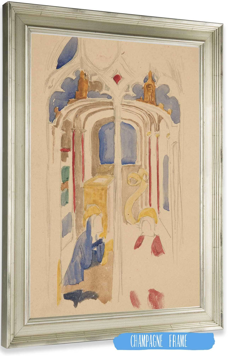 Study Of The Annunciation by Edwin Austin Abbey Posters, Prints, & Visual Artwork