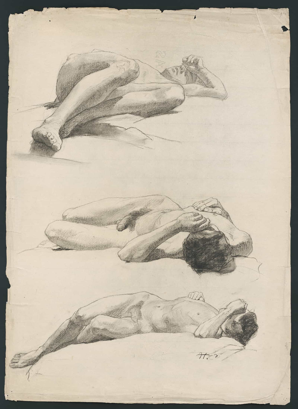 Study Of The Male Nude by Jozef Hanula Posters, Prints, & Visual Artwork