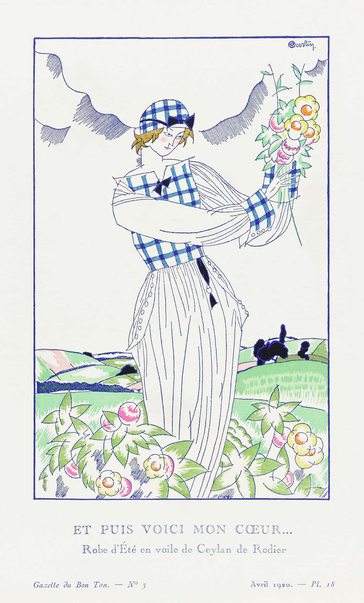 Summer Dress In Ceylon Veil By Rodier by Charles Martin Posters, Prints, & Visual Artwork