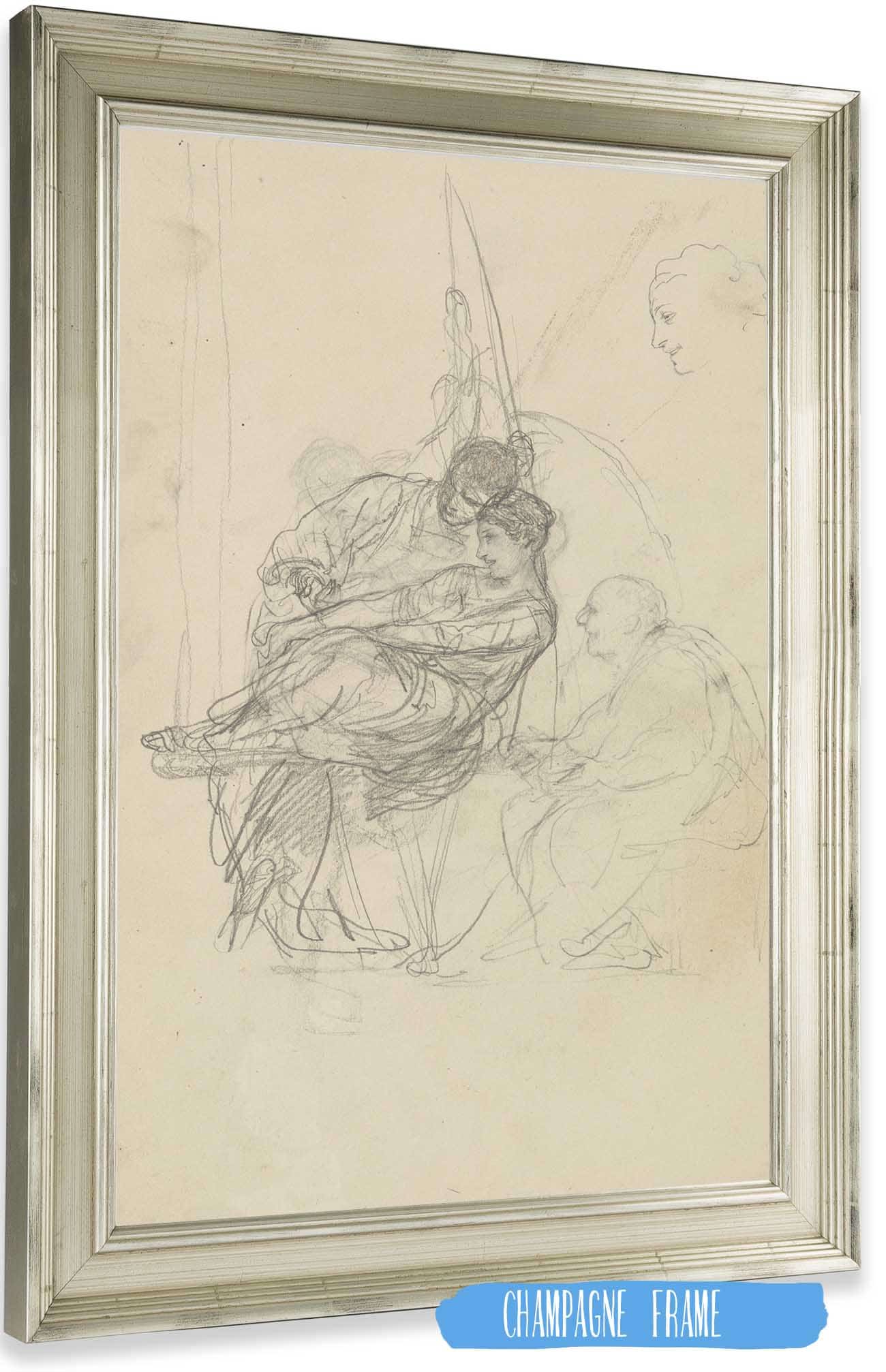 Szkic Do Obrazu Noc W Pompejach Swietlik by Henryk Siemiradzki Posters, Prints, & Visual Artwork