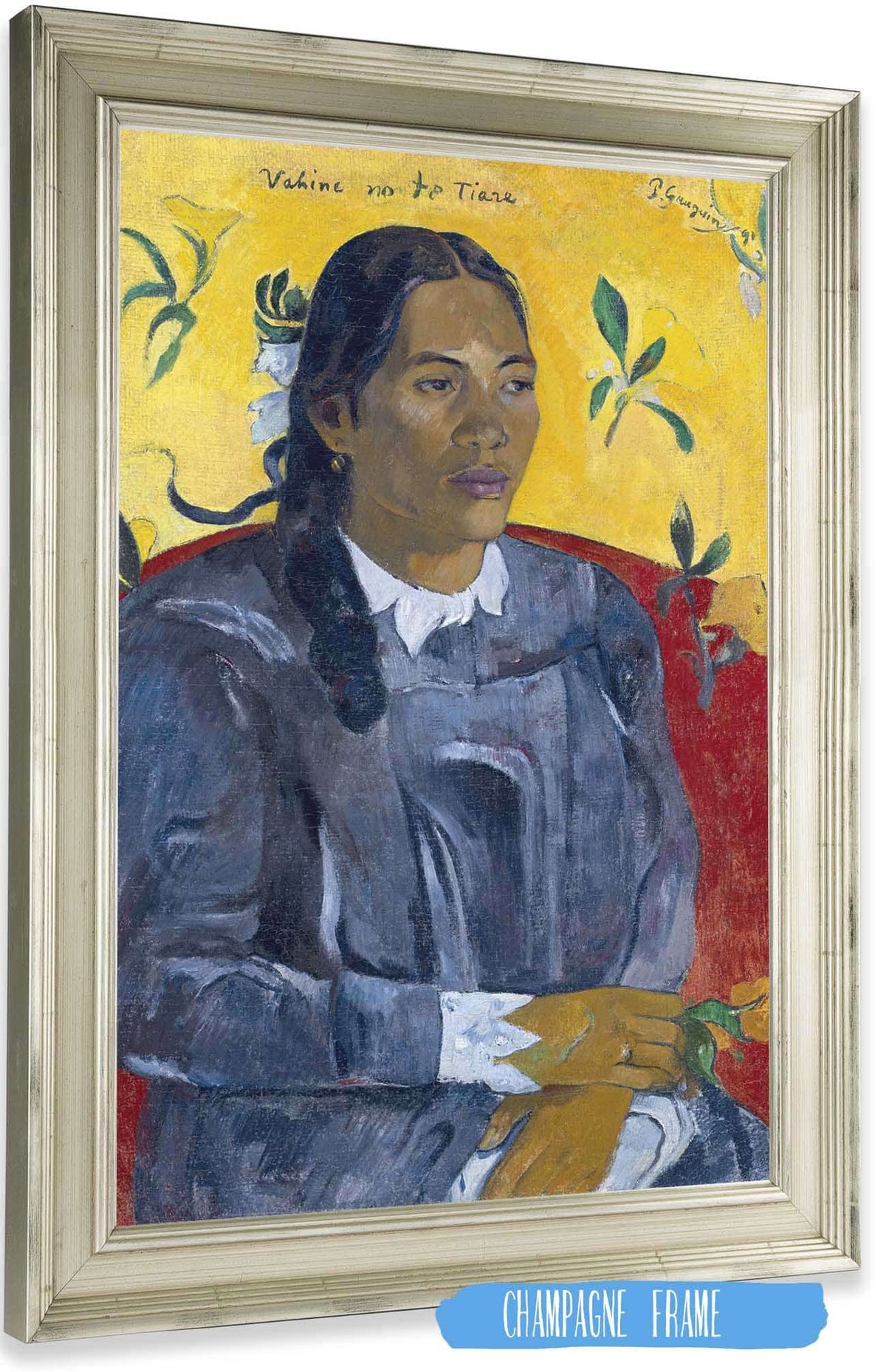 Tahitian Woman With A Flower by Paul Gauguin Posters, Prints, & Visual Artwork