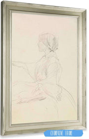 Tennysons The Grandmothers Apology Girl Seated On Floor by Sir John Everett Millais Posters, Prints, & Visual Artwork